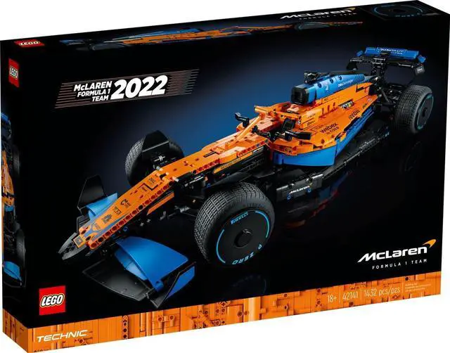Alt view image 2 of 6 - LEGO Technic McLaren Formula 1 Race Car 42141 Model Building Kit for Adults; Build a Replica Model of The 2022 McLaren Formula 1 Race Car (1,432 Pieces)