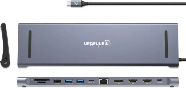 Alt view image 5 of 14 - USB-C DOCK/HUB/READER 10-PORT