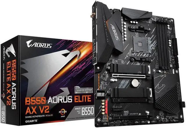 Alt view image 6 of 10 - GIGABYTE B550 AORUS ELITE AX V2 AM4 AMD B550 SATA 6Gb/s ATX AMD Motherboard