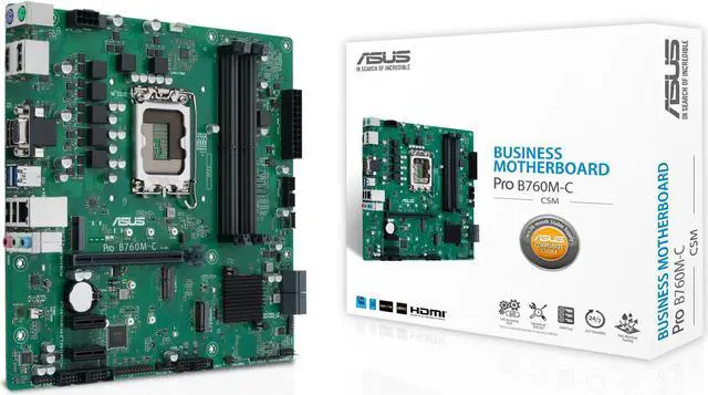 Alt view image 5 of 5 - ASUS Mainboard Pro B760M-C-CSM - micro ATX - Socket LGA1700 - Intel B760