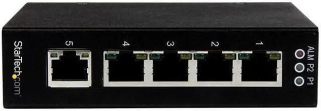 Alt view image 2 of 4 - StarTech.com 5 Port Unmanaged Industrial Gigabit Ethernet Switch - DIN Rail / Wall-Mountable