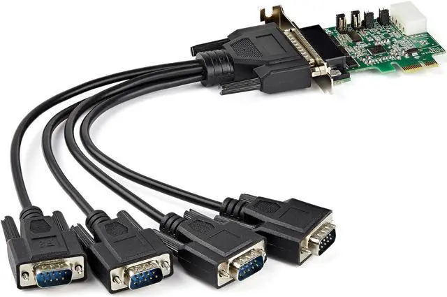 Alt view image 3 of 15 - StarTech.com PEX4S953LP 4-Port PCI Express RS232 Serial Adapter Card - 16950 UART - 256-byte FIFO Cache - ASIX AX99100 - Low Profile Bracket - Replacement for PEX4S952LP (PEX4S953LP)