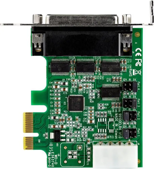 Alt view image 15 of 15 - StarTech.com PEX4S953LP 4-Port PCI Express RS232 Serial Adapter Card - 16950 UART - 256-byte FIFO Cache - ASIX AX99100 - Low Profile Bracket - Replacement for PEX4S952LP (PEX4S953LP)