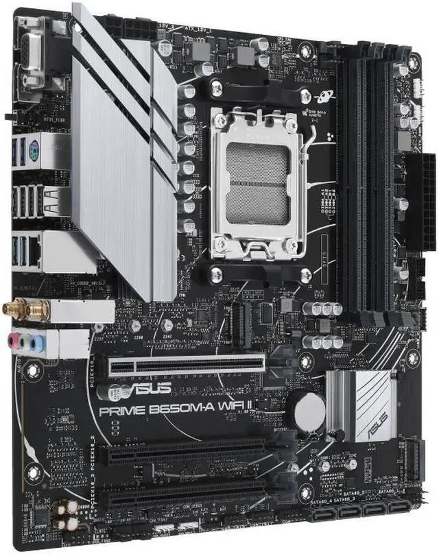 Alt view image 2 of 7 - ASUS Mainboard Prime B650M-A WiFi II - Micro-ATX - Socket AM5 - AMD B650