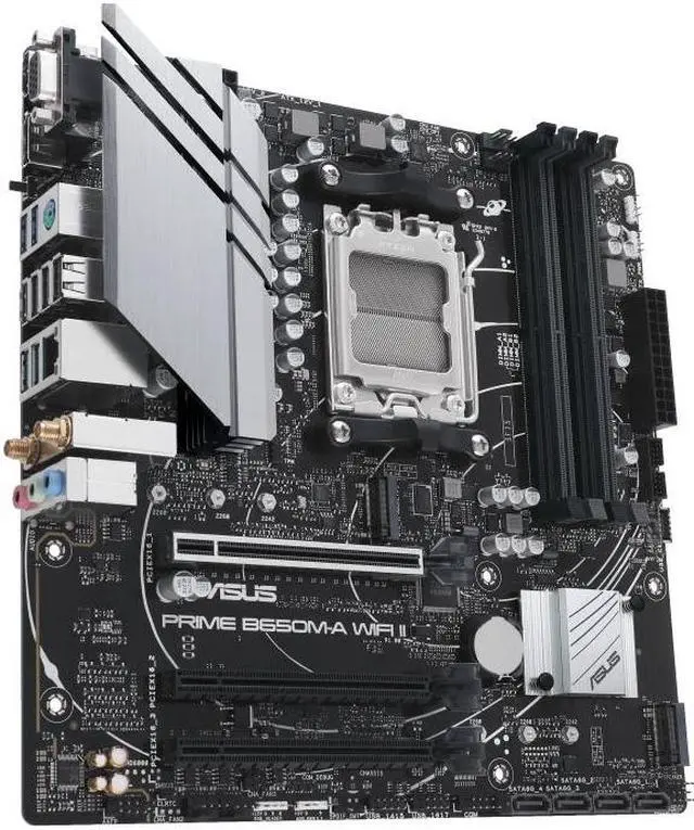 Alt view image 3 of 7 - ASUS Mainboard Prime B650M-A WiFi II - Micro-ATX - Socket AM5 - AMD B650