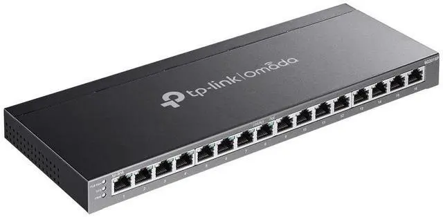 Alt view image 9 of 10 - TP-Link TL-SG2016P | 16 Port Gigabit Smart Managed PoE switch | 8 PoE+ Port @120W | Omada SDN Integrated | PoE Recovery | IPv6 | Static Routing | L2/L3/L4 QoS