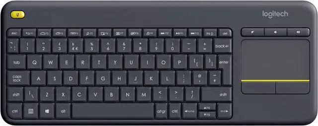 Alt view image 8 of 9 - Logitech K400 Plus Wireless Touch Keyboard - Italian Layout - Black
