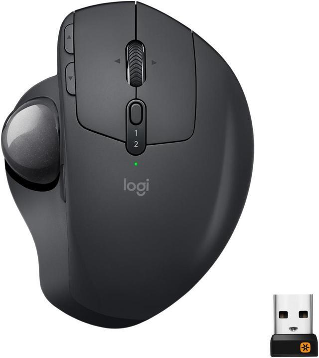 Alt view image 6 of 12 - Logitech MX Ergo RF Wireless Bluetooth Mouse - Black