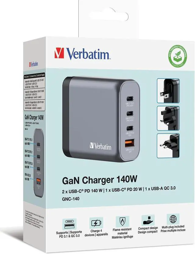 Alt view image 6 of 16 - GNC-140 GaN Charger 140W with