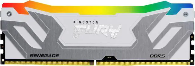 Alt view image 13 of 15 - Kingston FURY Renegade RAM Module - 24 GB - RGB - DDR5-8400/PC5-67200 DDR5 SDRAM - 8400 MHz Single-rank Memory - CL40 - 1.45 V - On-die ECC - Unbuffered - 288-pin - DIMM - Lifetime Warranty