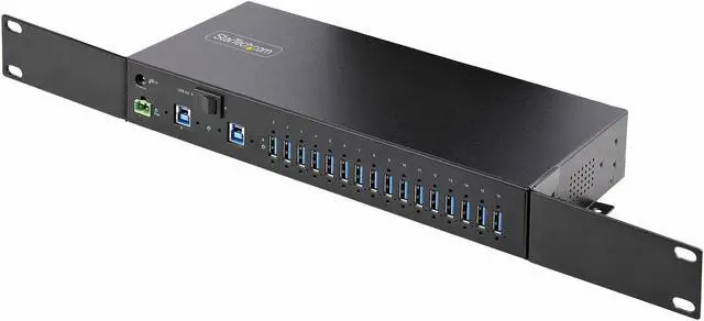 Alt view image 14 of 20 - StarTech 16-Port Industrial USB 5Gbps Hub wPower Adapter S5G16AINDS-USB-A-HUB