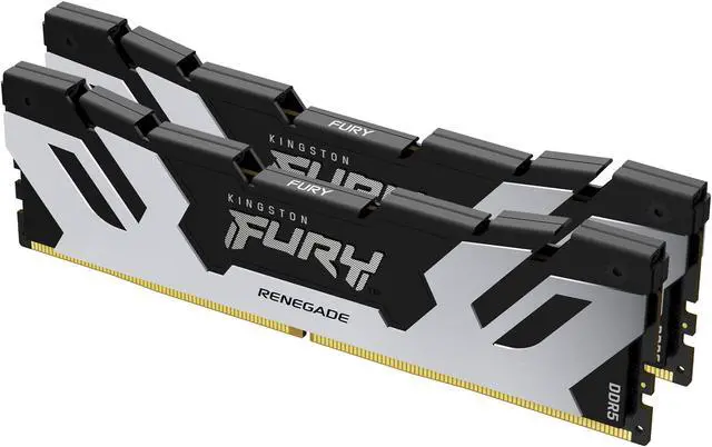 Alt view image 2 of 14 - Kingston Fury Renegade DDR5 Silver/Black XMP 96GB 6000MT/s CL32 DIMM Desktop Gaming Memory (Kit of 2) - KF560C32RSK2-96