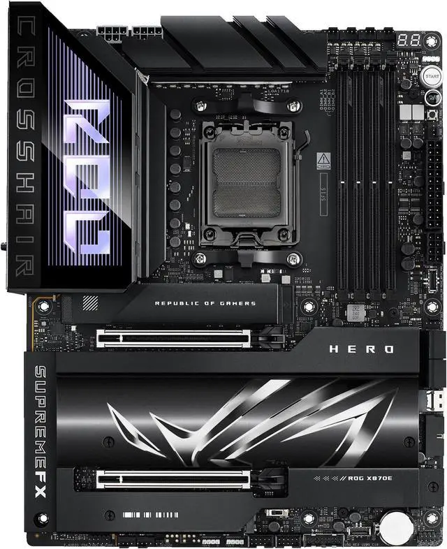 Main image of ASUS ROG Crosshair X870E Hero ATX motherboard, Advanced AI PC ready, 18+2+2 power stages,?DDR5 slots, PCIe 5.0, five M.