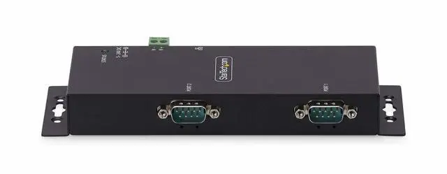 Alt view image 3 of 7 - StarTech.com 2-Port Serial to Ethernet Adapter - IP Serial Device Server For Remote RS232 Devices - Wall/DIN Rail Mount - LAN To DB9 Converter   I23-SERIAL-ETHERNET