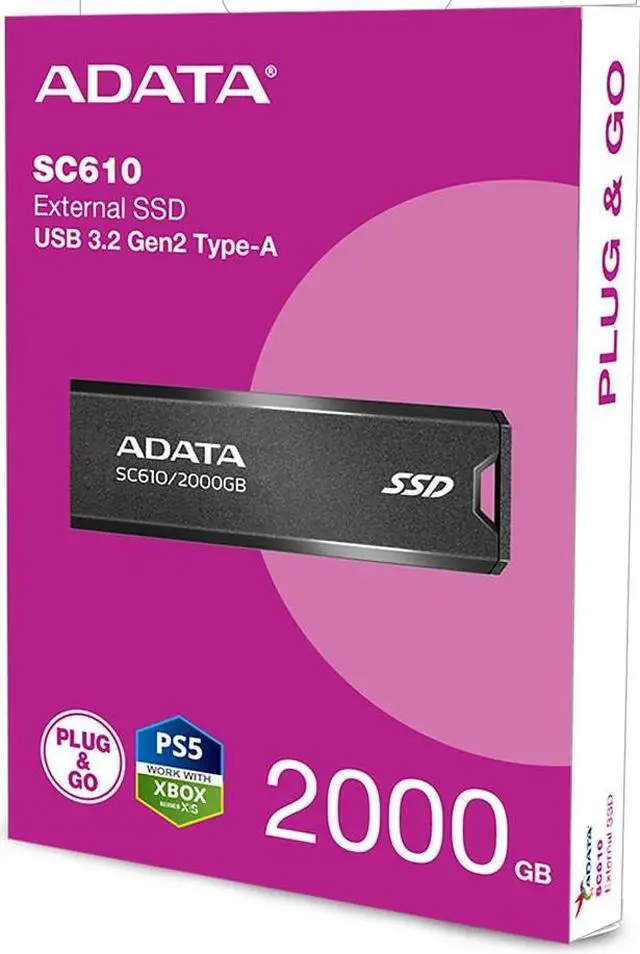 Alt view image 2 of 2 - ADATA SC610 USB flash drive 2 TB USB Type-A 3.2 Gen 2 (3.1 Gen 2) Black