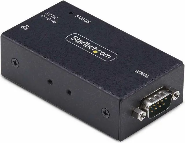 Main image of StarTech 1-Port Serial to Ethernet Adapter -  IP Serial Device Server For Remote RS232 Devices - Wall/DIN Rail Mount - LAN To DB9 Converter  I13-SERIAL-ETHERNET