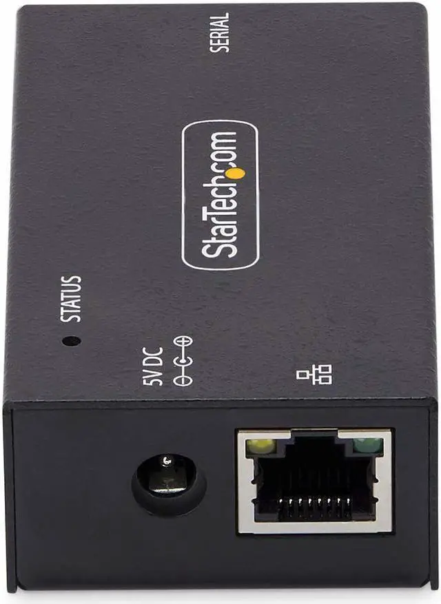 Alt view image 4 of 7 - StarTech 1-Port Serial to Ethernet Adapter -  IP Serial Device Server For Remote RS232 Devices - Wall/DIN Rail Mount - LAN To DB9 Converter  I13-SERIAL-ETHERNET