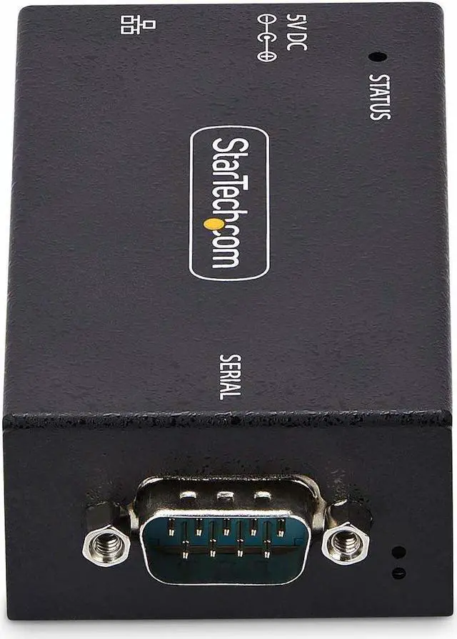 Alt view image 3 of 7 - StarTech 1-Port Serial to Ethernet Adapter -  IP Serial Device Server For Remote RS232 Devices - Wall/DIN Rail Mount - LAN To DB9 Converter  I13-SERIAL-ETHERNET