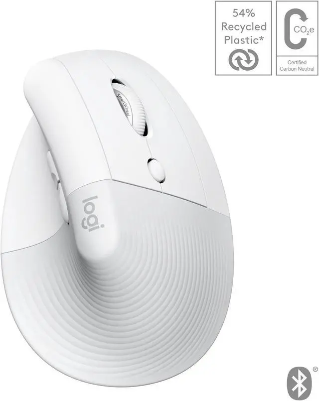 Main image of Logitech Lift for Mac - Vertical mouse - ergonomic - optical - 6 buttons - wireless - Bluetooth - Logitech Logi Bolt USB