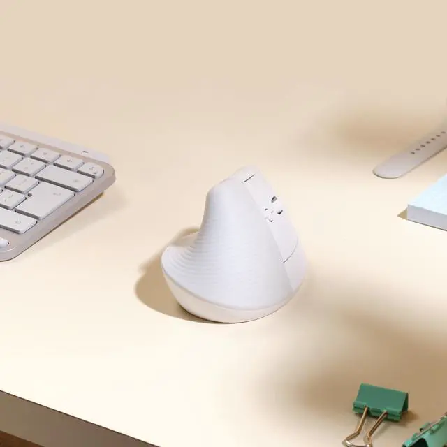 Alt view image 4 of 7 - Logitech Lift for Mac - Vertical mouse - ergonomic - optical - 6 buttons - wireless - Bluetooth - Logitech Logi Bolt USB