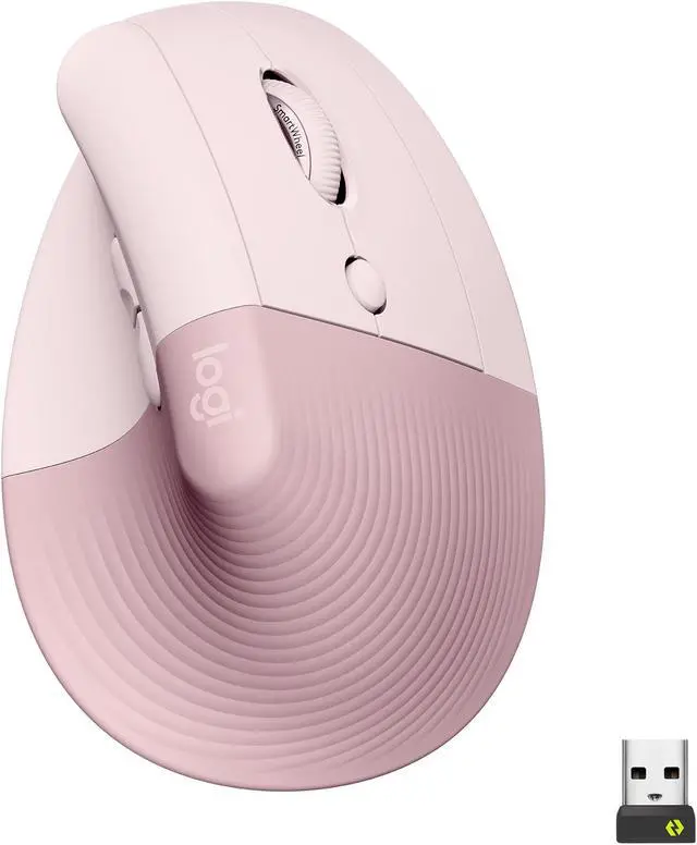 Main image of Logitech Lift Vertical Ergonomic Mouse - Vertical mouse - ergonomic - optical - 6 buttons - wireless - Bluetooth, 2.4 GH