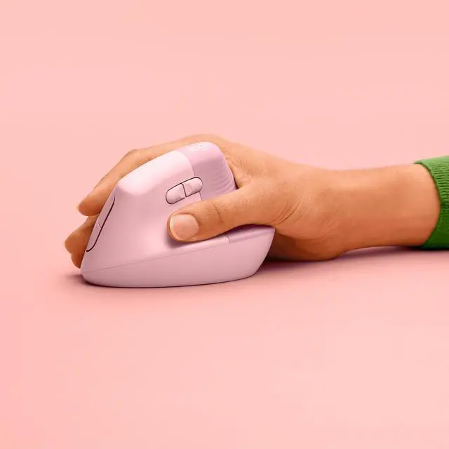 Alt view image 3 of 4 - Logitech Lift Vertical Ergonomic Mouse - Vertical mouse - ergonomic - optical - 6 buttons - wireless - Bluetooth, 2.4 GH