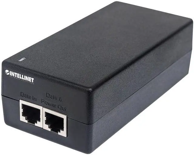Alt view image 14 of 17 - Intellinet Gigabit Ultra PoE Injector, One 60 W Port, IEEE 802.3at/af Compliant, Plastic Housing, Wall-mount Option