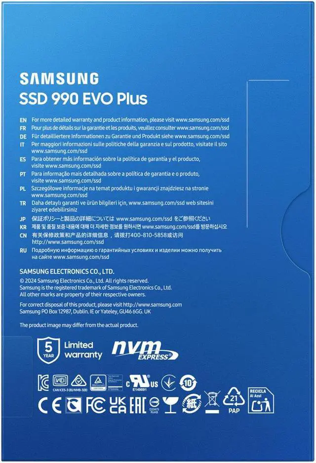 Alt view image 9 of 11 - Samsung SSD 990 EVO Plus M.2 Solid State Drive 4TB