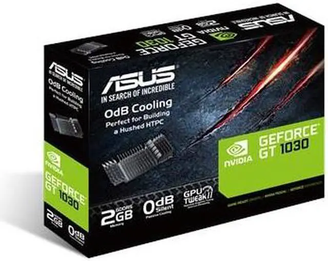 Alt view image 7 of 7 - ASUS GT1030-SL-2G-BRK - Graphics card - GF GT 1030 - 2 GB GDDR5 - PCIe 3.0 low profile - DVI, HDMI - fanless