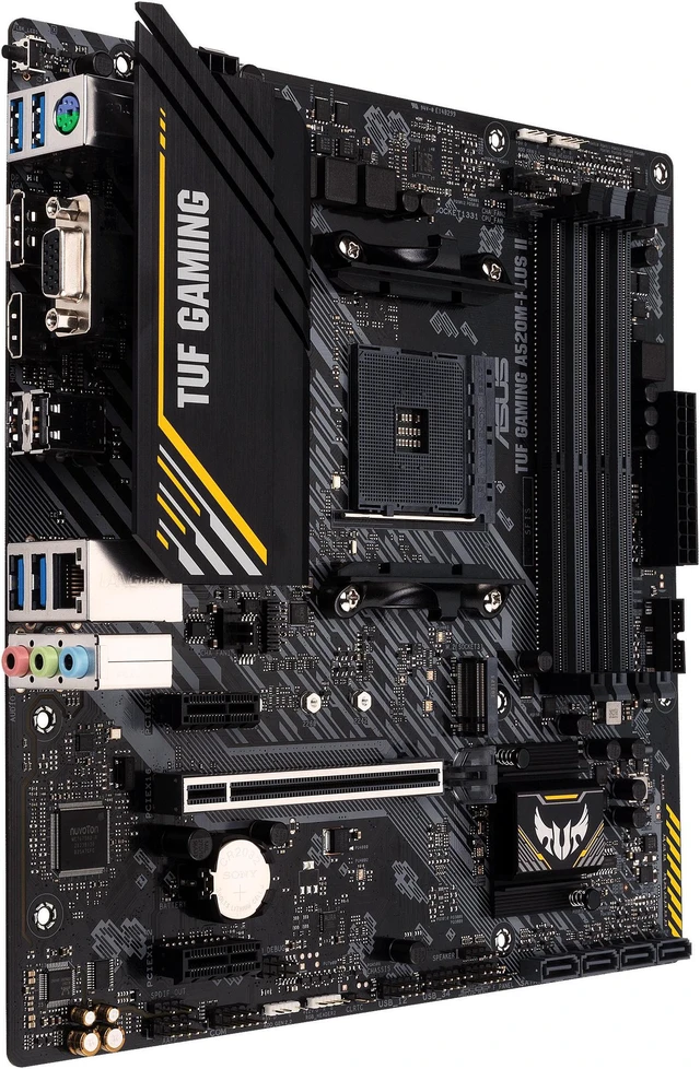 Alt view image 3 of 7 - ASUS TUF GAMING A520M-PLUS II - Motherboard - micro ATX - Socket AM4 - AMD A520 Chipset - USB 3.2 Gen 1 - Gigabit LAN -