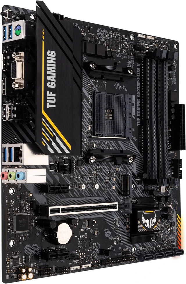 Alt view image 4 of 7 - ASUS TUF GAMING A520M-PLUS II - Motherboard - micro ATX - Socket AM4 - AMD A520 Chipset - USB 3.2 Gen 1 - Gigabit LAN -