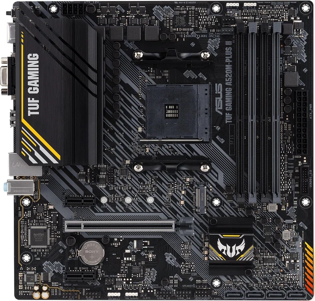 Alt view image 2 of 7 - ASUS TUF GAMING A520M-PLUS II - Motherboard - micro ATX - Socket AM4 - AMD A520 Chipset - USB 3.2 Gen 1 - Gigabit LAN -