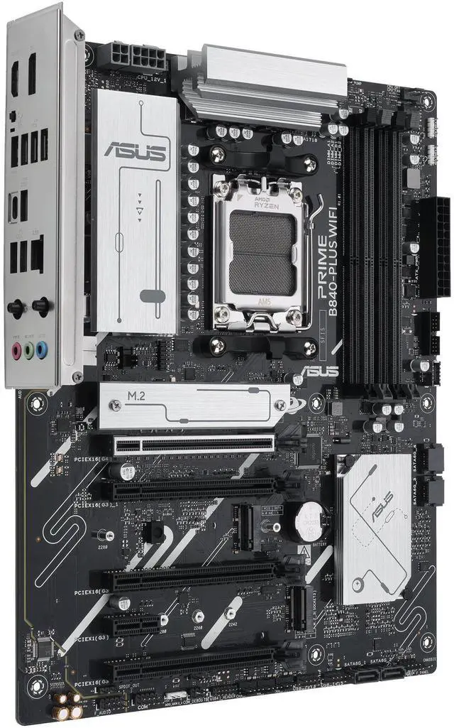 Alt view image 2 of 7 - ASUS PRIME B840-PLUS WIFI - Motherboard - ATX - Socket AM5 - AMD B840 Chipset - USB-C 3.2 Gen 1, USB 3.2 Gen 1 - 2.5 Gig