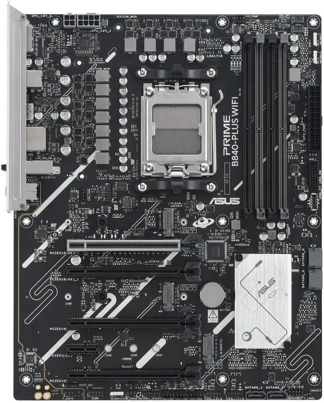 Alt view image 7 of 7 - ASUS PRIME B840-PLUS WIFI - Motherboard - ATX - Socket AM5 - AMD B840 Chipset - USB-C 3.2 Gen 1, USB 3.2 Gen 1 - 2.5 Gig