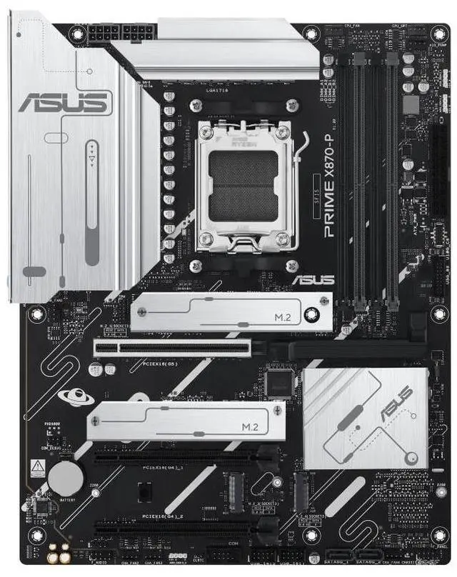 Alt view image 2 of 7 - ASUS PRIME X870-P - Motherboard - ATX - Socket AM5 - AMD X870 Chipset - USB4, USB 3.2 Gen 2, USB-C 3.2 Gen2, USB 3.2 Gen