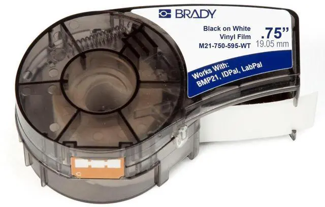 Alt view image 5 of 5 - Brady Label Cartridge for BMP21 Series, ID PAL, LabPal Printers, White