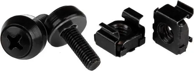 Alt view image 2 of 6 - These High-Quality M5 X 12Mm Screws And Cage Nuts Make It Easy To Mount Equipmen