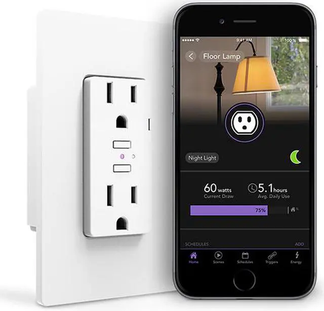 Alt view image 4 of 4 - iDevices IDEV0010 Wifi Smart Wall Outlet Works W/ Alexa HomeKit Google Assistant
