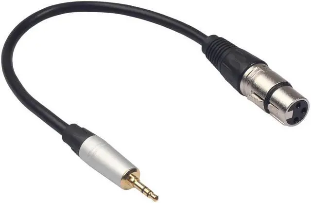 Main image of 0.3m XLR 3 Pin Female Plug to 3.5mm TRS 1/8inch Stereo Audio Adapter Microphone Extension Cable Wire (1pcs)