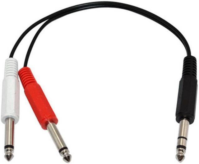 Alt view image 2 of 4 - 6.35 mm to 2 x 6.35 mm, Gold Plated6.35mm 1/4" TRS Male to Dual 6.35mm 1/4" TS Male Mono Insert Cable Stereo Audio Adapter (1pcs)