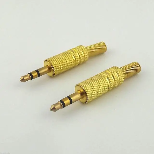 Alt view image 4 of 6 - 5pcs 3.5mm 1/8" Stereo Male Plug Audio Cable Solder Gold TRS Adapter Connector