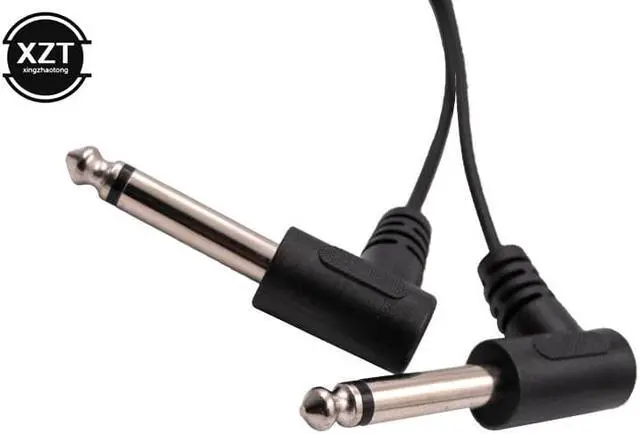 Alt view image 4 of 6 - 3.5mm 1/8 inch TRS Stereo Female Jack to Dual 1/4 6.35mm Male Plug Mono TS Right Angle Audio Y Splitter Cable High Quality (1pcs)