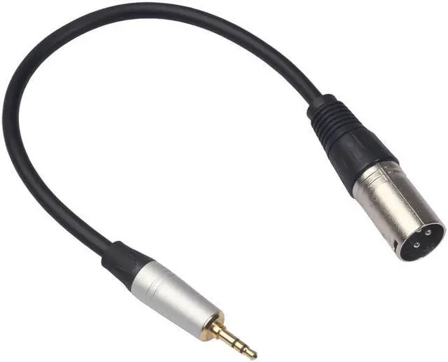 Alt view image 2 of 2 - 0.3m XLR 3 Pin Male to 3.5mm Stereo Plug Shielded Microphone Mic Cable TRS Cable (1pcs)
