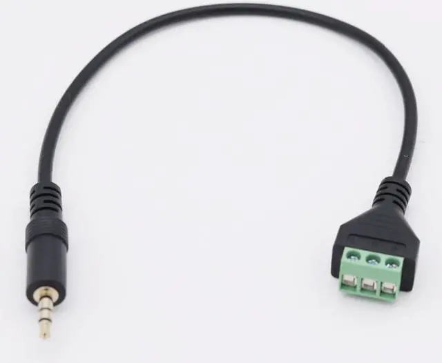 Alt view image 2 of 6 - 3.5mm 1/8" Stereo TRS Male Plug 3 Pole To 3 Pin AV Screw Video Shield Balun Terminal Connector Solderless Block Adapter Cable (1pcs)