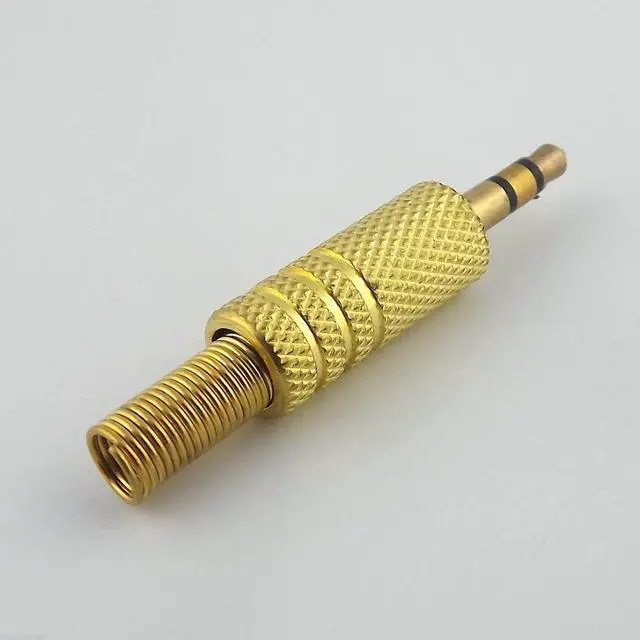 Alt view image 3 of 6 - 5pcs 3.5mm 1/8" Stereo Male Plug Audio Cable Solder Gold TRS Adapter Connector