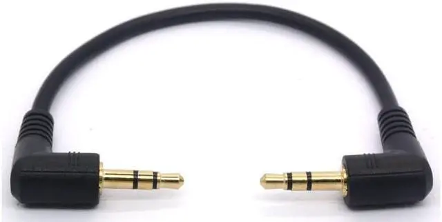 Alt view image 4 of 5 - LBSC Short 3.5mm Right Angle Cable, Gold Plated 90 Degree 3.5 Male to Male Audio Stereo Jack Plug Car Aux 3 Pole TRS (1pcs)