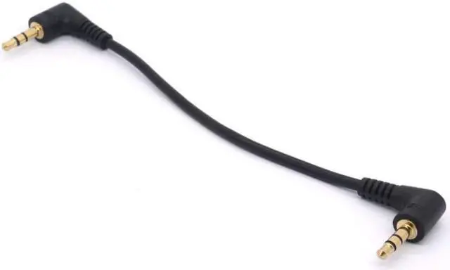 Alt view image 2 of 5 - LBSC Short 3.5mm Right Angle Cable, Gold Plated 90 Degree 3.5 Male to Male Audio Stereo Jack Plug Car Aux 3 Pole TRS (1pcs)