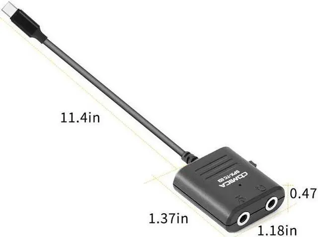 Alt view image 5 of 6 - COMICA SPX TC Multi Functional TRS TRRS 3.5mm Microphone to USB TYPE C Audio Cable Adapter for Huawei Samsung HTC Smartphones (1pcs)