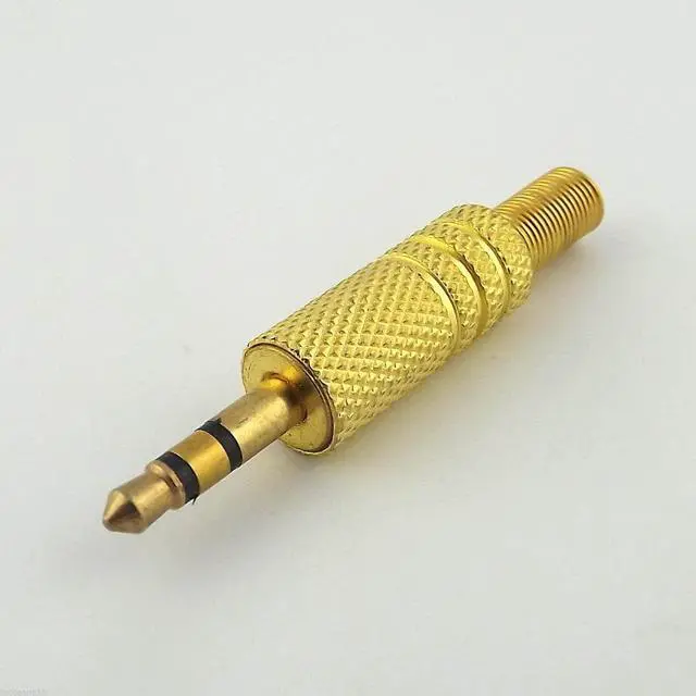 Alt view image 5 of 6 - 5pcs 3.5mm 1/8" Stereo Male Plug Audio Cable Solder Gold TRS Adapter Connector