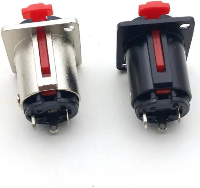 Alt view image 2 of 6 - new 2pcs 6.35mm Jack 1/4 inch Stereo TRS Female Jack Socket Panel Mount Audio Microphone MIC Cable Terminal Chassis adapter (1pcs)